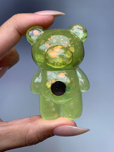 Teddy Nail Stand (glittery jelly yellow)