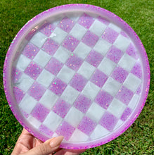 Load image into Gallery viewer, Large Purple Checkered Tray
