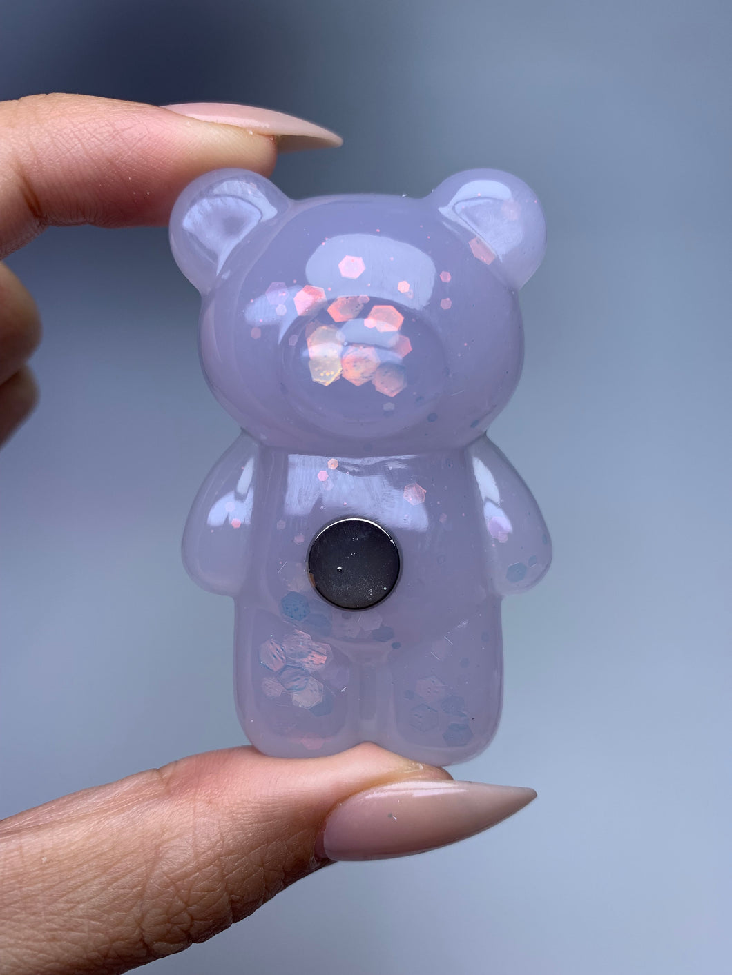 Teddy Nail Stand (soft amethyst)