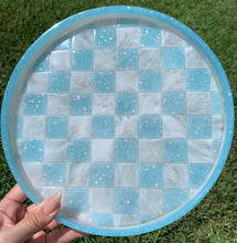 Load image into Gallery viewer, Large Blue Checkered Tray
